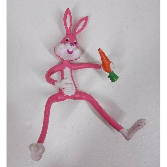 Unbranded | Toys | Vintage Bendable Pink Rabbit With Carrot 65 Tall ...